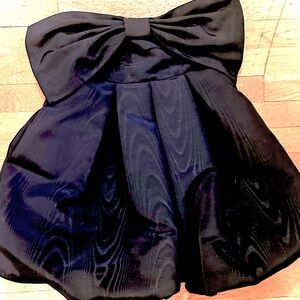 LoveShackFancy Black Bow-Detail Kerrigan mini dress